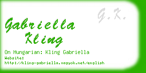 gabriella kling business card